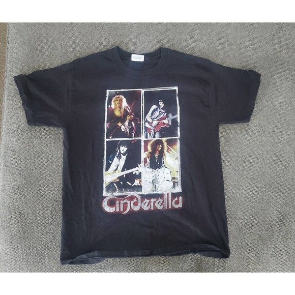 Cinderella 25 Year Anniversary Promo Tour Shirt Size L - Picture 1 of 7